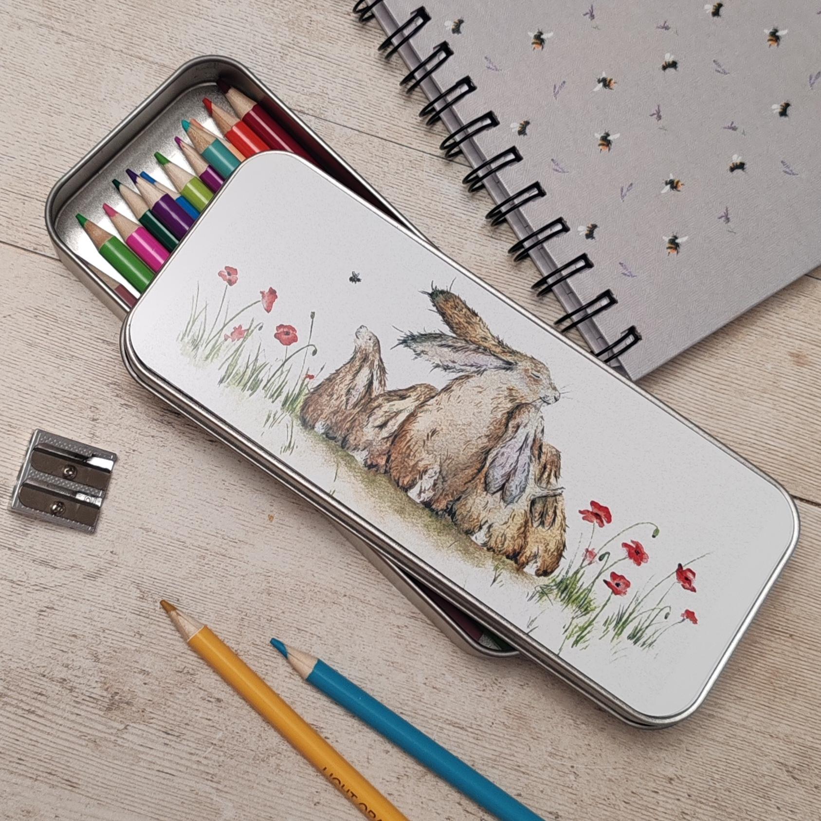 "Hare Family" Pencil Tin