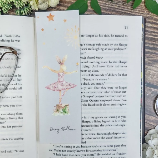 Bunny Ballerina Bookmark