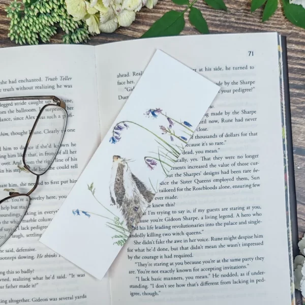 Blissful Badger Bookmark