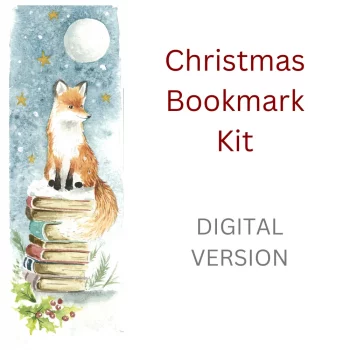 Paint your own "Woodland Friends" Christmas Bookmarks Kit (Digital)