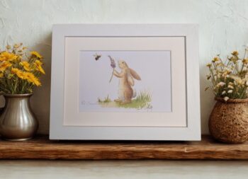 The Hare & the Flower - Framed Print (landscape)