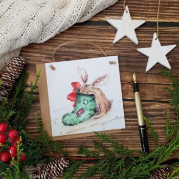 Bunny Slipper Wooden ForeverCard