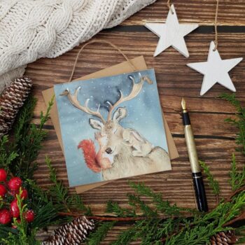 Christmas Cuddles Wooden ForeverCard