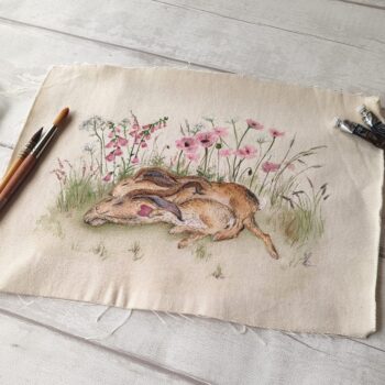 Sleeping Bunnies - Original Watercolour Artwork by Sarah Reilly