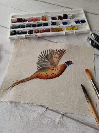 Pheasant in Flight - Original Artwork