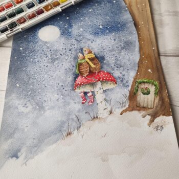 Stockings under the Stars - Original Artwork