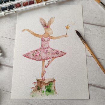 Bunny Ballerina - Original Artwork