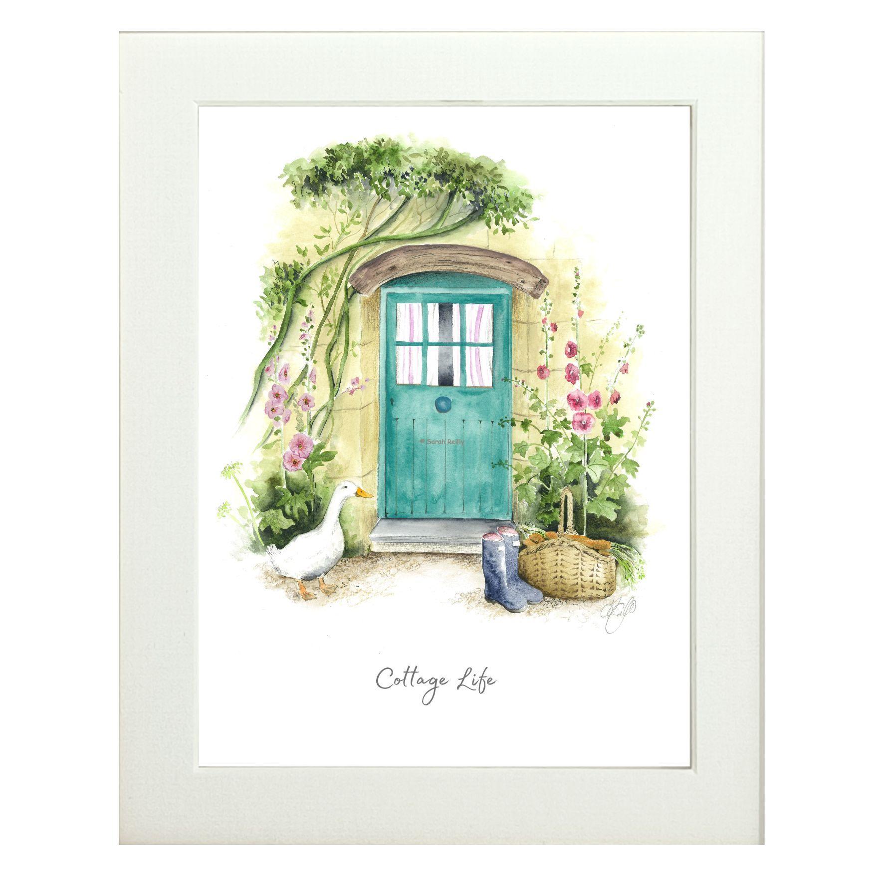 Cottage Life Mounted Print (Portrait)