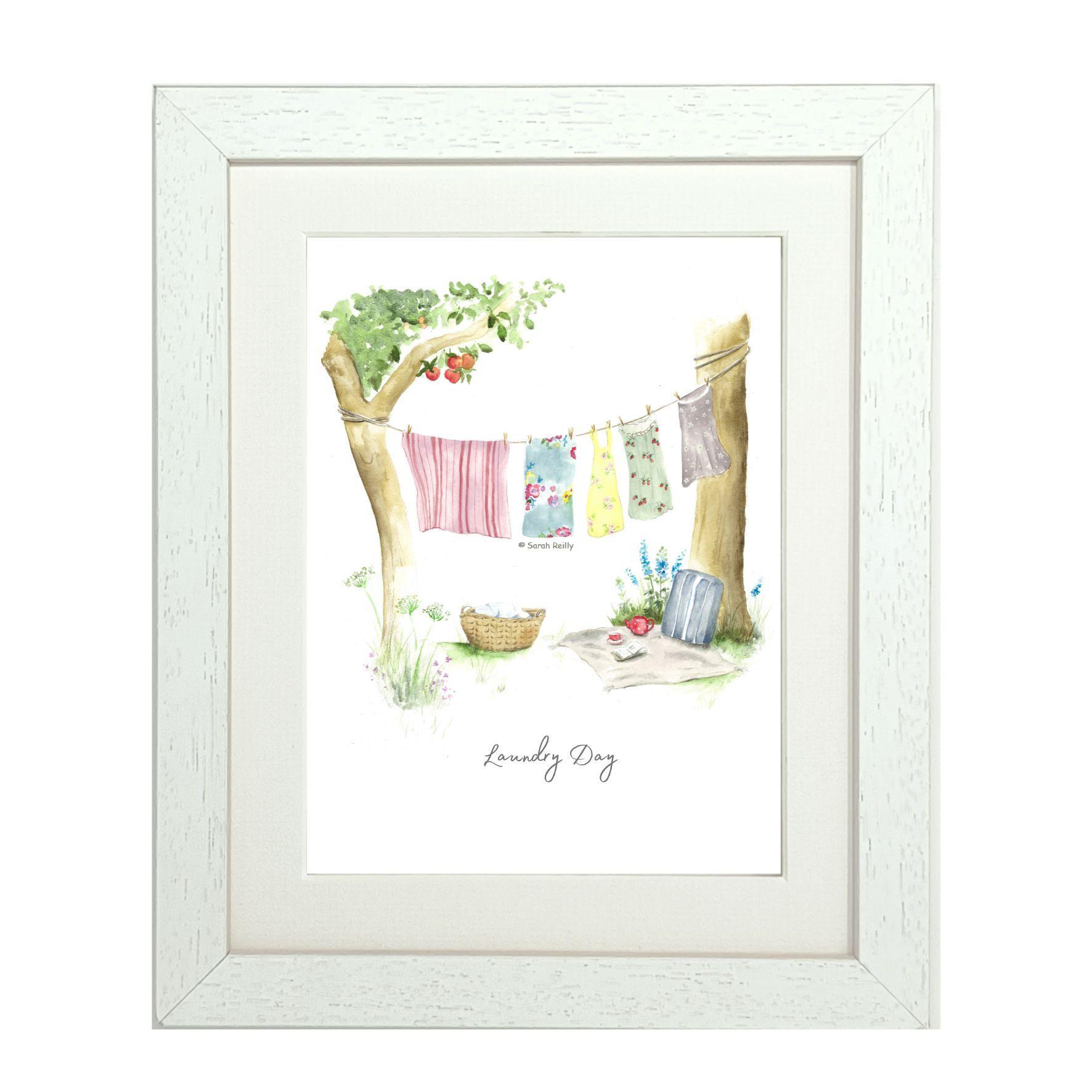Laundry Day Framed Print (Portrait)