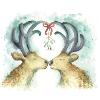 Reindeer Kisses Greeting Card